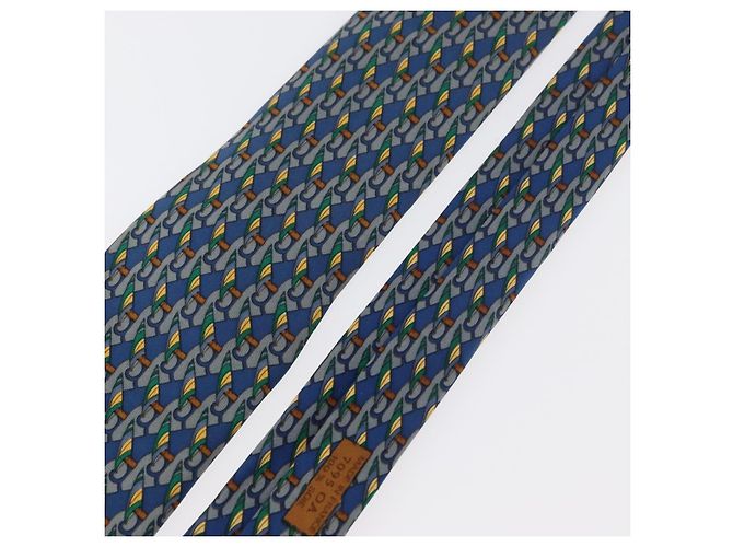 Hermès HERMES Necktie Silk Blue Auth 174885A - view 4