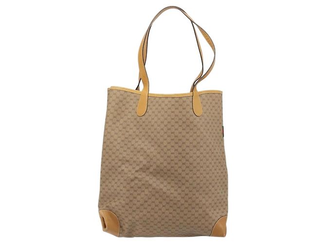 Borsa Sherry Line in PVC Beige Micro GG Supreme Web di GUCCI 002 904 0131 Auth 175744 D'oro - vista 2