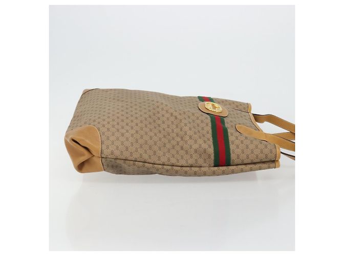 Borsa Sherry Line in PVC Beige Micro GG Supreme Web di GUCCI 002 904 0131 Auth 175744 D'oro - vista 3
