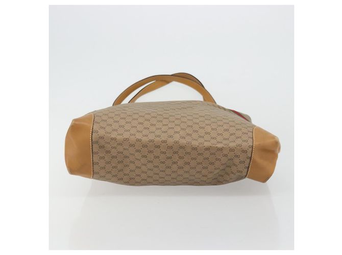 Borsa Sherry Line in PVC Beige Micro GG Supreme Web di GUCCI 002 904 0131 Auth 175744 D'oro - vista 5