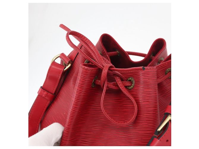 LOUIS VUITTON Borsa a Spalla Epi Noe Rossa M44007 LV Auth 157474 Rosso - vista 18