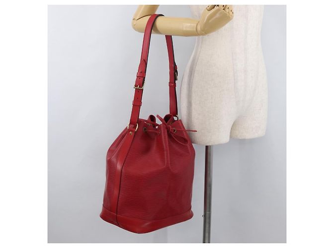 LOUIS VUITTON Borsa a Spalla Epi Noe Rossa M44007 LV Auth 157474 Rosso - vista 21