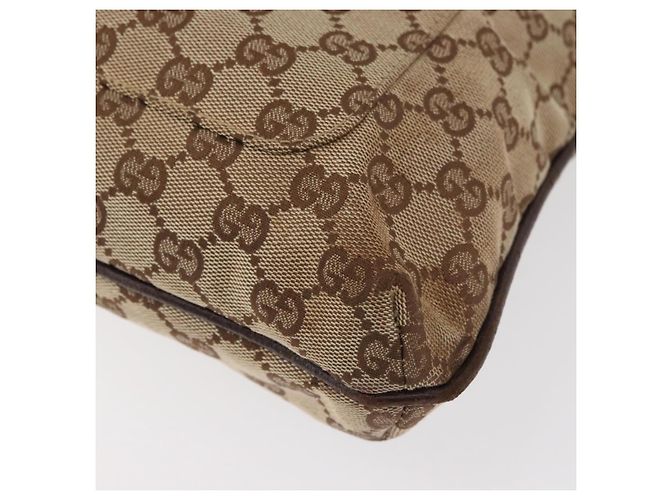 Borsa a Spalla GG Canvas Gucci Beige Argento 122791 Auth ka4032 - vista 15