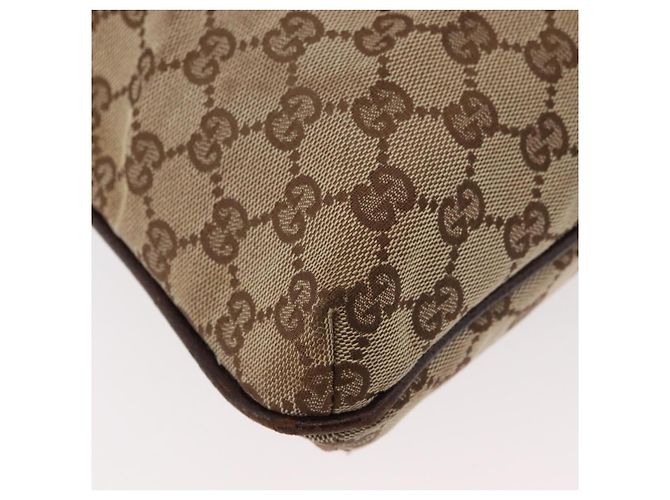 Borsa a Spalla GG Canvas Gucci Beige Argento 122791 Auth ka4032 - vista 16