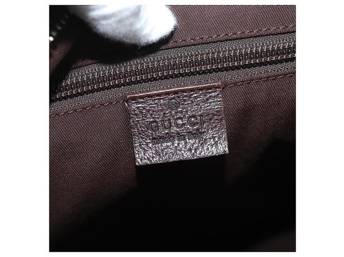 Borsa a Spalla GG Canvas Gucci Beige Argento 122791 Auth ka4032 - vista 19