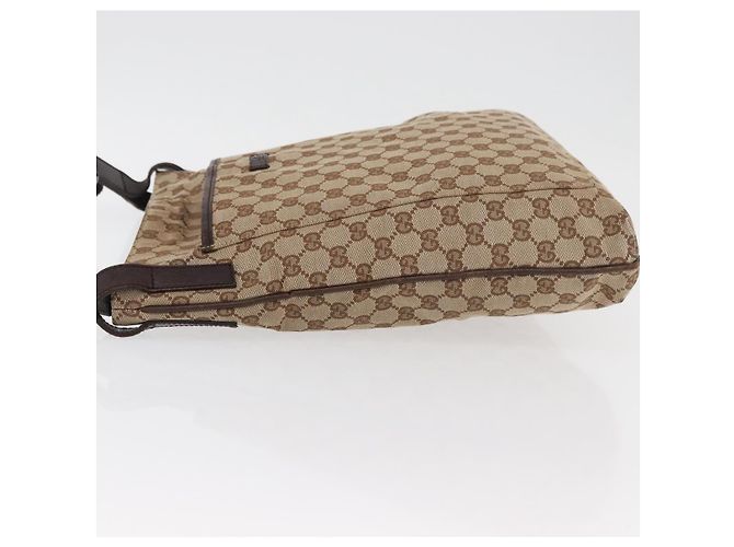 Borsa a Spalla GG Canvas Gucci Beige Argento 122791 Auth ka4032 - vista 4