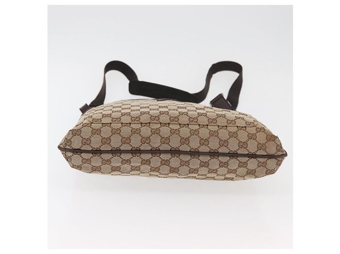 Borsa a Spalla GG Canvas Gucci Beige Argento 122791 Auth ka4032 - vista 5
