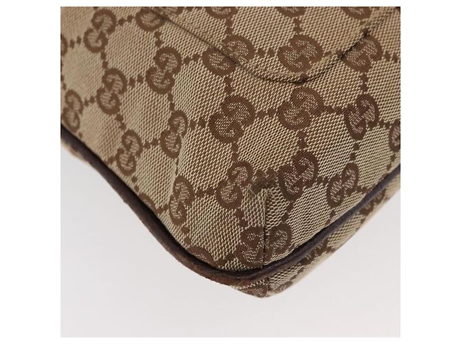 Borsa a Spalla GG Canvas Gucci Beige Argento 122791 Auth ka4032 - vista 8