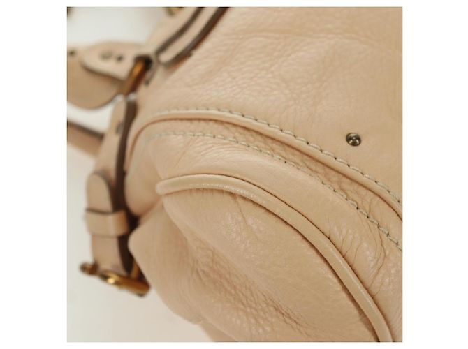 Chloé Borsa a mano Chloe Paddington in pelle beige oro argento autentica am11351SAV D'oro - vista 16