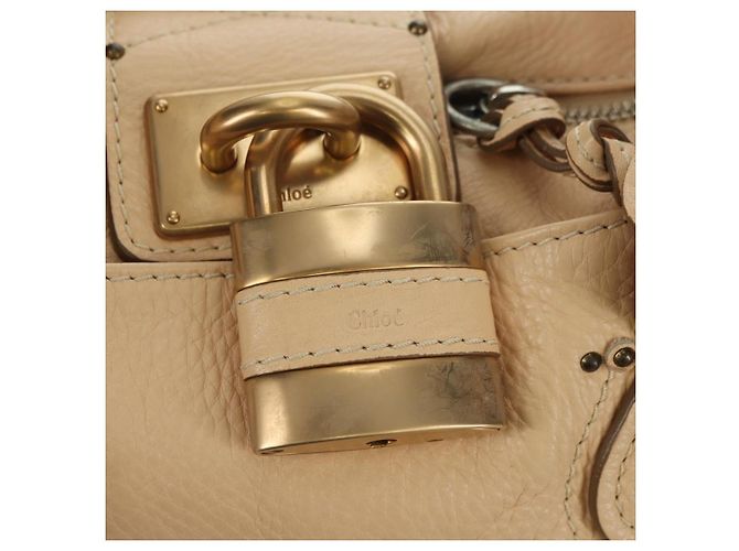 Chloé Borsa a mano Chloe Paddington in pelle beige oro argento autentica am11351SAV D'oro - vista 18