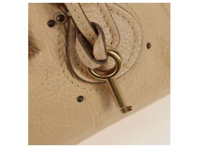 Chloé Borsa a mano Chloe Paddington in pelle beige oro argento autentica am11351SAV D'oro - vista 19
