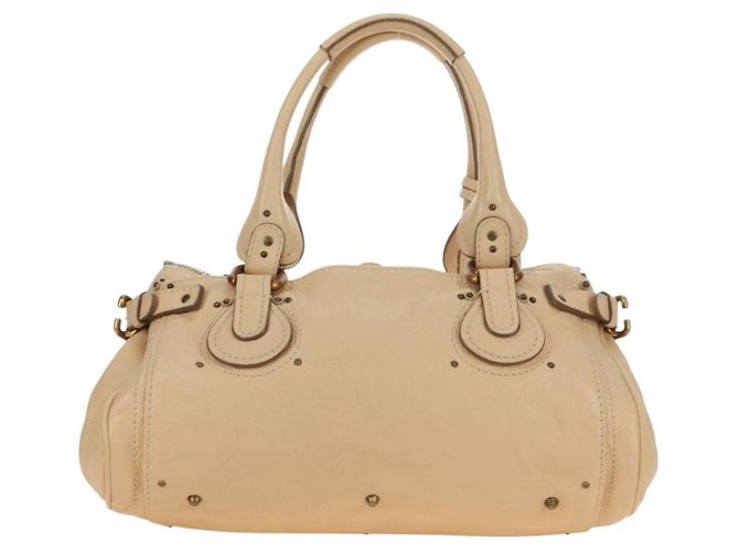 Chloé Borsa a mano Chloe Paddington in pelle beige oro argento autentica am11351SAV D'oro - vista 2