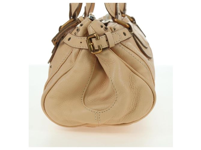 Chloé Borsa a mano Chloe Paddington in pelle beige oro argento autentica am11351SAV D'oro - vista 3
