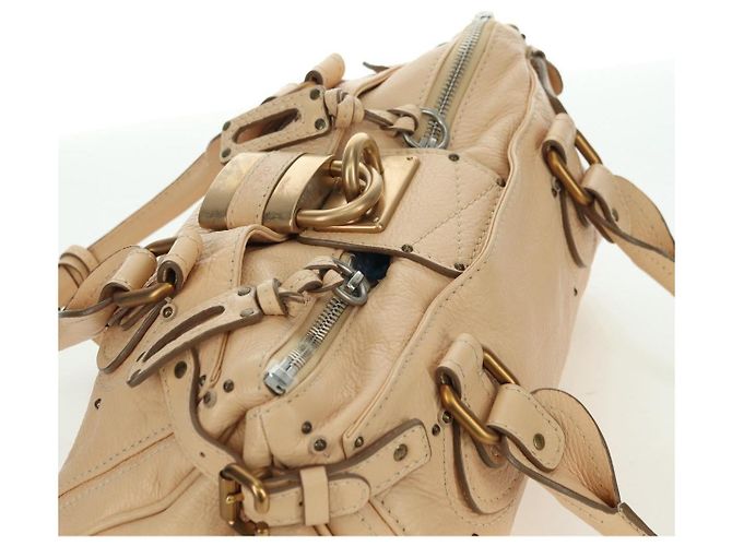 Chloé Borsa a mano Chloe Paddington in pelle beige oro argento autentica am11351SAV D'oro - vista 6