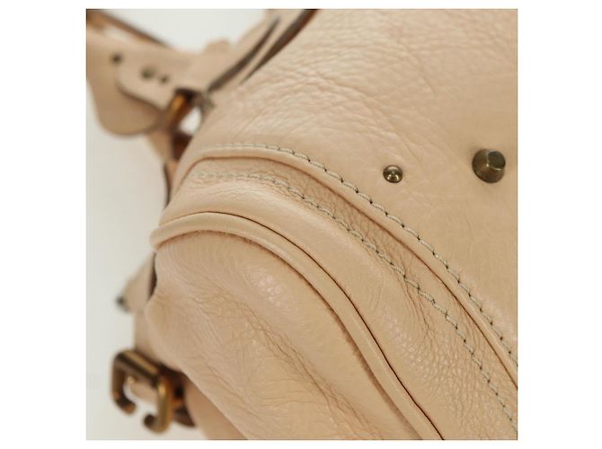 Chloé Borsa a mano Chloe Paddington in pelle beige oro argento autentica am11351SAV D'oro - vista 8