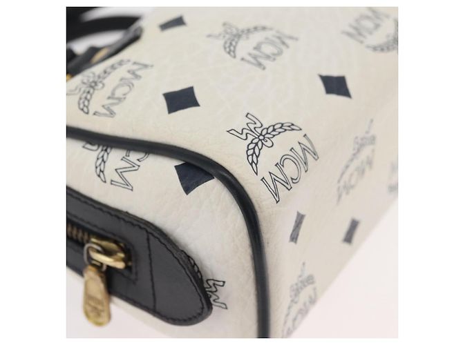 Borsa MCM Vicetos Logogram in pelle PVC 2 in 1 bianco oro Auth 176581 D'oro - vista 10