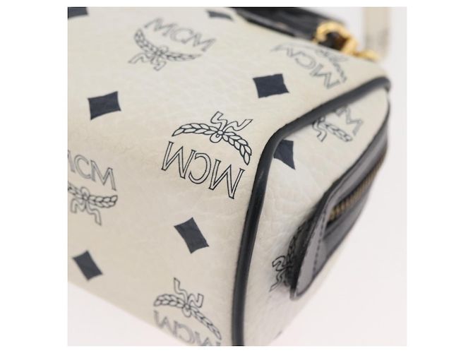 Borsa MCM Vicetos Logogram in pelle PVC 2 in 1 bianco oro Auth 176581 D'oro - vista 15