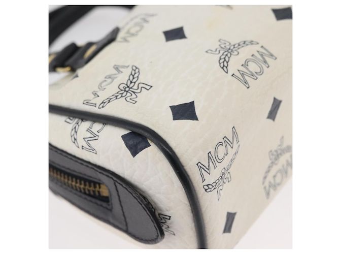 Borsa MCM Vicetos Logogram in pelle PVC 2 in 1 bianco oro Auth 176581 D'oro - vista 16