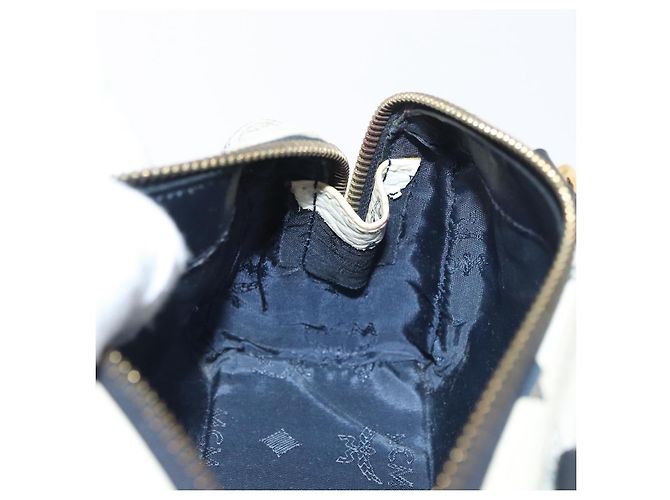 Borsa MCM Vicetos Logogram in pelle PVC 2 in 1 bianco oro Auth 176581 D'oro - vista 20