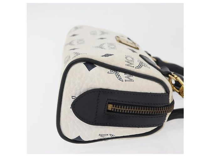 Borsa MCM Vicetos Logogram in pelle PVC 2 in 1 bianco oro Auth 176581 D'oro - vista 3