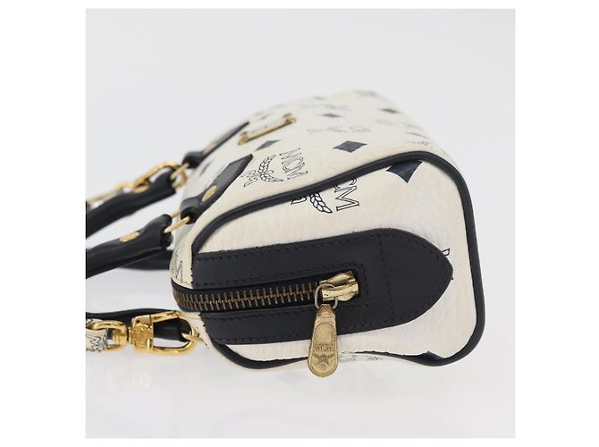 Borsa MCM Vicetos Logogram in pelle PVC 2 in 1 bianco oro Auth 176581 D'oro - vista 4