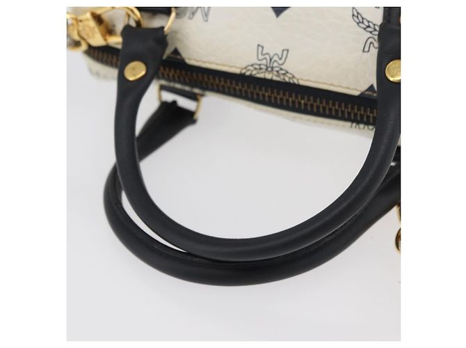 Borsa MCM Vicetos Logogram in pelle PVC 2 in 1 bianco oro Auth 176581 D'oro - vista 7