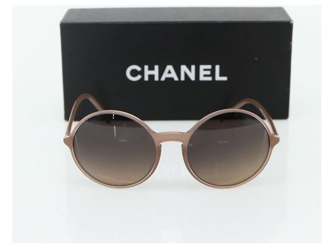 Gafas de sol CHANEL COCO Mark de plástico Beige CC Auth 176077A - vista 12