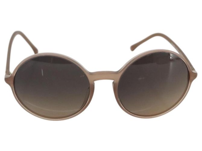 Gafas de sol CHANEL COCO Mark de plástico Beige CC Auth 176077A - vista 13