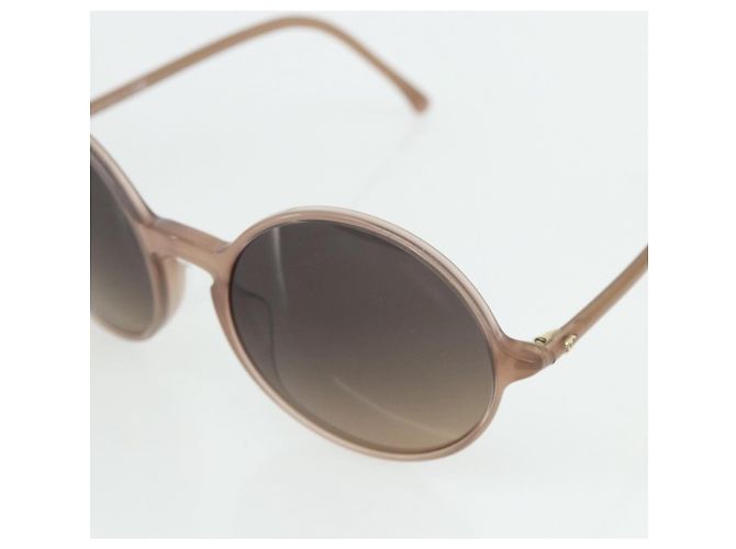 Gafas de sol CHANEL COCO Mark de plástico Beige CC Auth 176077A - vista 8