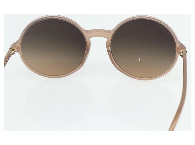 Gafas de sol CHANEL COCO Mark de plástico Beige CC Auth 176077A - vista 9