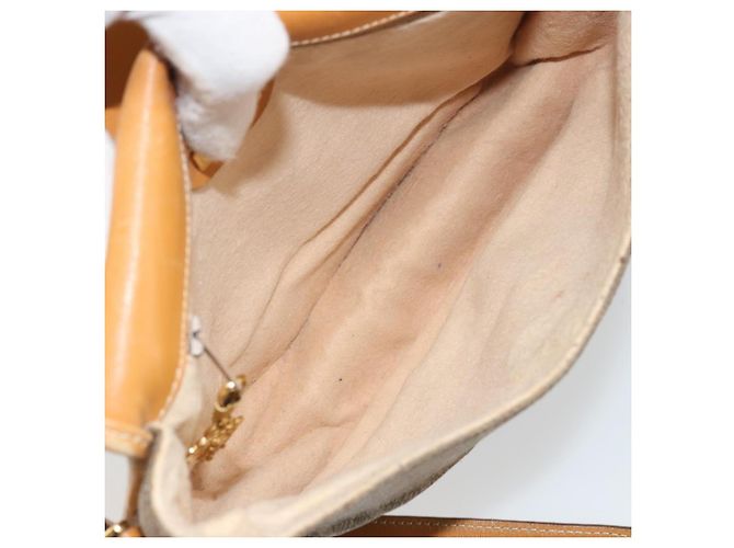 Borsa a Spalla GUCCI in Tela Beige Oro Auth 175367 D'oro - vista 11