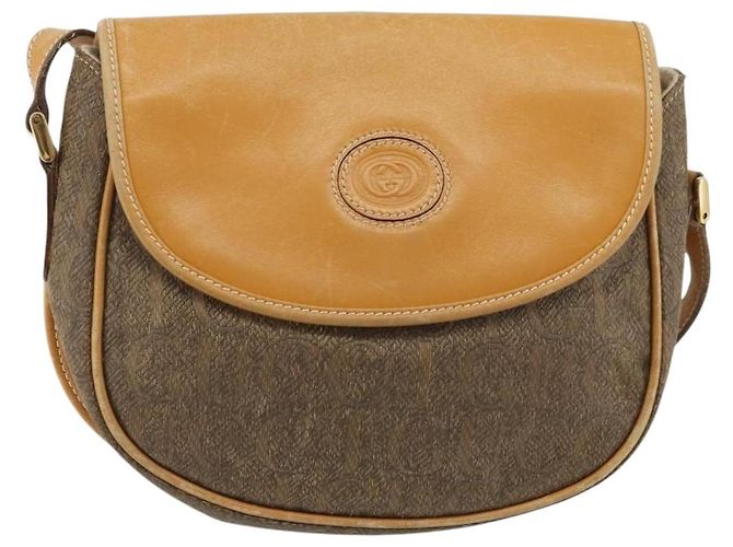 Borsa a Spalla GUCCI in Tela Beige Oro Auth 175367 D'oro - vista 13