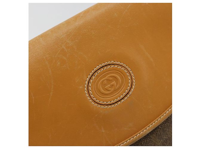 Borsa a Spalla GUCCI in Tela Beige Oro Auth 175367 D'oro - vista 17