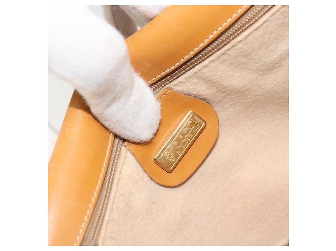 Borsa a Spalla GUCCI in Tela Beige Oro Auth 175367 D'oro - vista 18