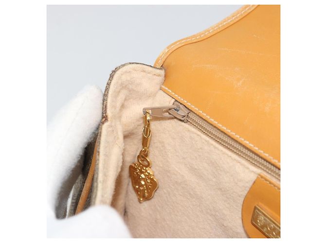Borsa a Spalla GUCCI in Tela Beige Oro Auth 175367 D'oro - vista 21