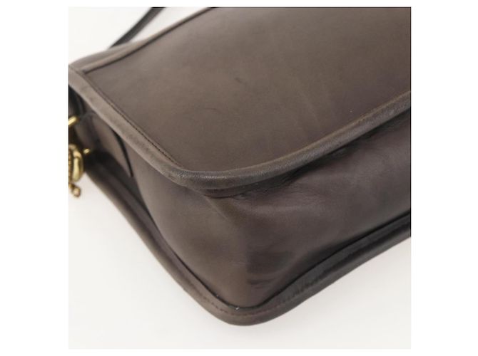 Coach Borsa a Spalla in Pelle Marrone Oro Auth 167197 D'oro - vista 15