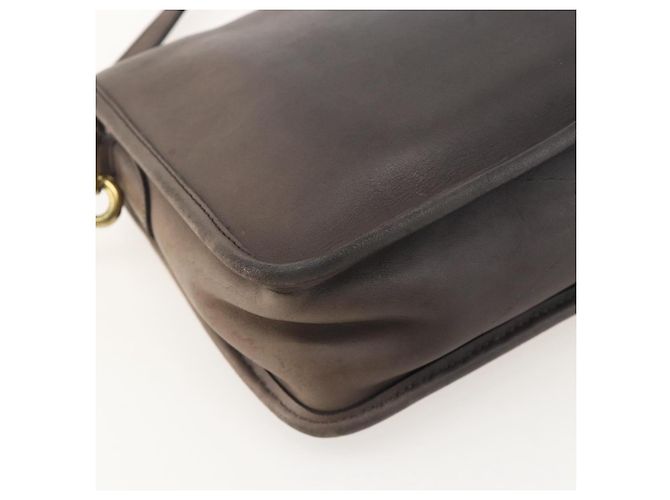 Coach Borsa a Spalla in Pelle Marrone Oro Auth 167197 D'oro - vista 17