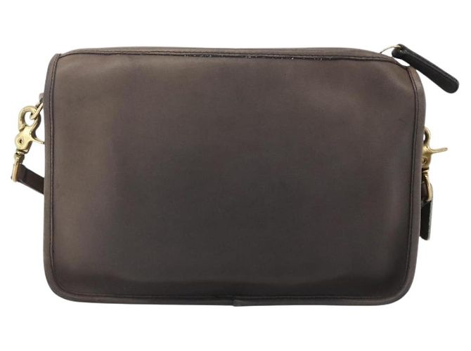 Coach Borsa a Spalla in Pelle Marrone Oro Auth 167197 D'oro - vista 2