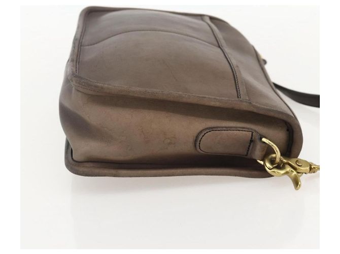 Coach Borsa a Spalla in Pelle Marrone Oro Auth 167197 D'oro - vista 4
