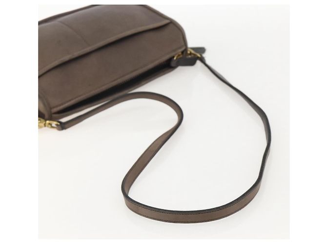 Coach Borsa a Spalla in Pelle Marrone Oro Auth 167197 D'oro - vista 7