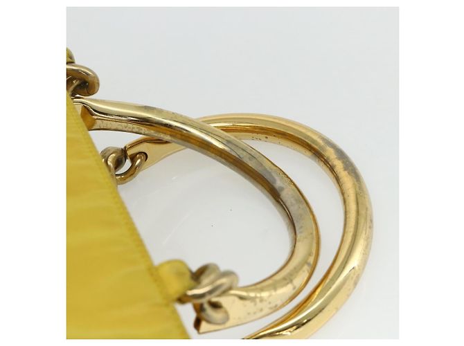 PRADA Borsa a mano in nylon giallo oro Auth 175197 D'oro - vista 8
