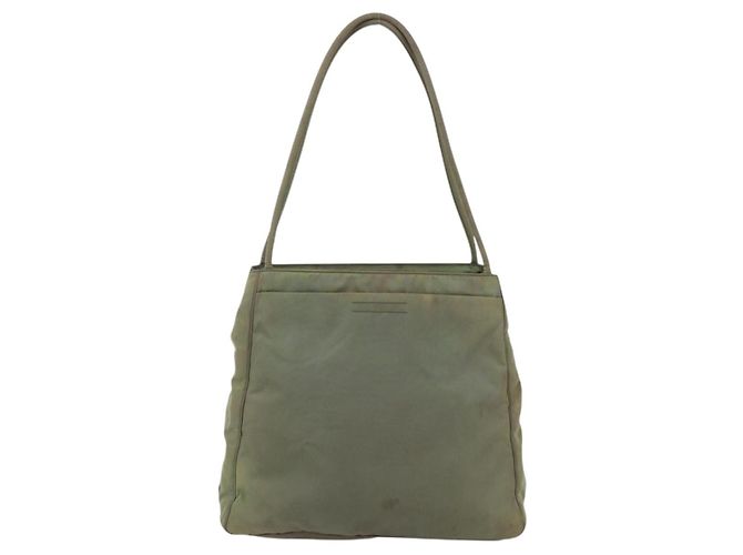 PRADA Tote Bag aus Nylon Khaki Silber authentisch 175274 - Ansicht 13
