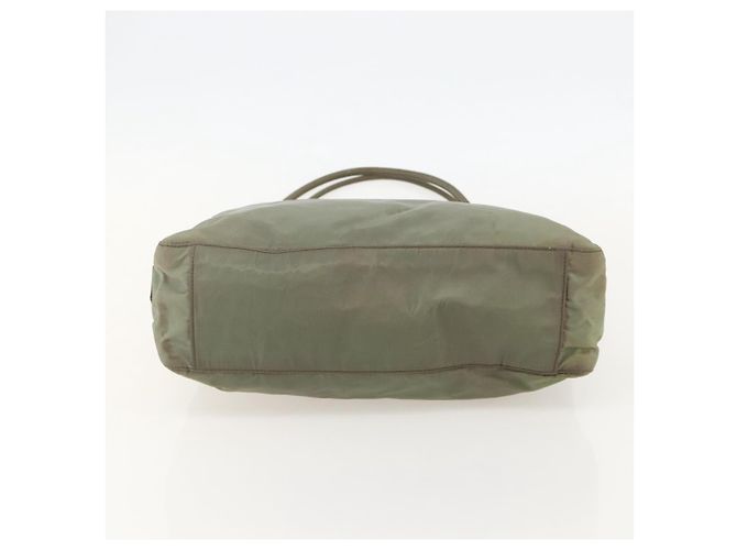 PRADA Tote Bag aus Nylon Khaki Silber authentisch 175274 - Ansicht 5