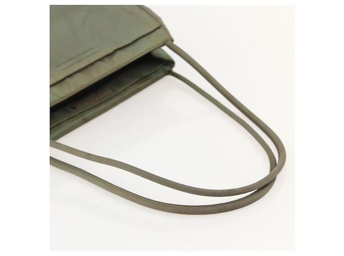 PRADA Tote Bag aus Nylon Khaki Silber authentisch 175274 - Ansicht 7