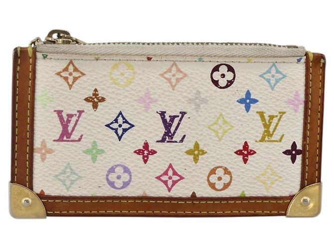 LOUIS VUITTON Monogramm Multicolor Pochette Cles Tasche Weiß M92655 Auth 175987 - Ansicht 13