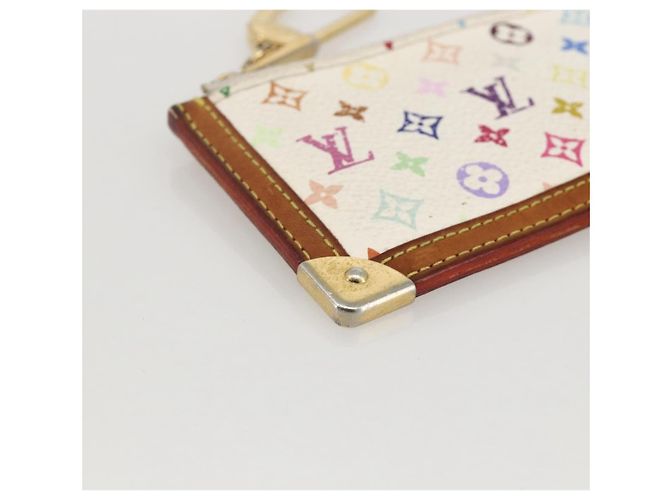 LOUIS VUITTON Monogramm Multicolor Pochette Cles Tasche Weiß M92655 Auth 175987 - Ansicht 14