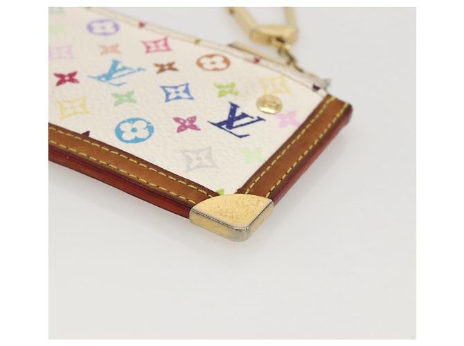 LOUIS VUITTON Monogramm Multicolor Pochette Cles Tasche Weiß M92655 Auth 175987 - Ansicht 15