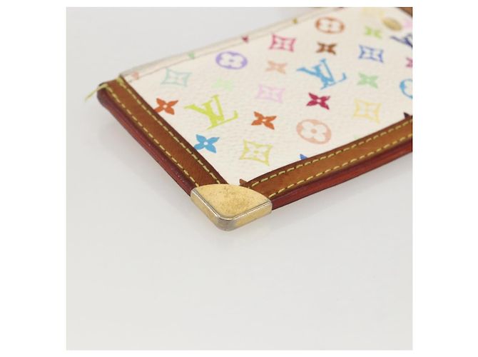LOUIS VUITTON Monogramm Multicolor Pochette Cles Tasche Weiß M92655 Auth 175987 - Ansicht 16