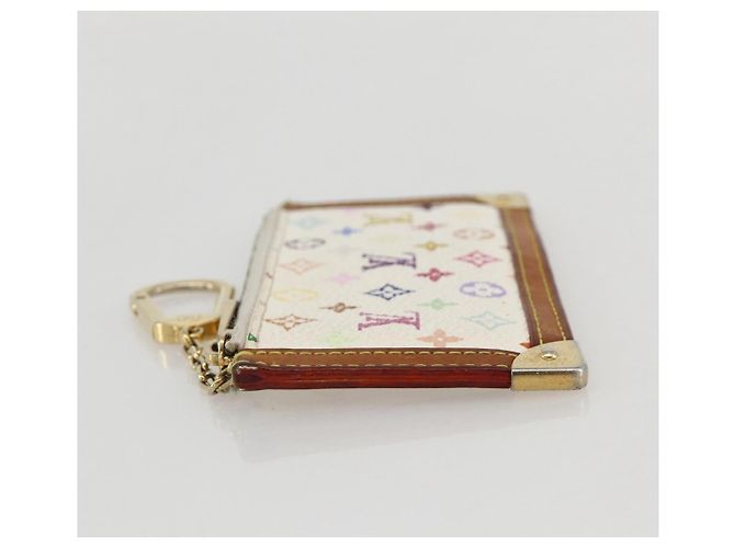 LOUIS VUITTON Monogramm Multicolor Pochette Cles Tasche Weiß M92655 Auth 175987 - Ansicht 4