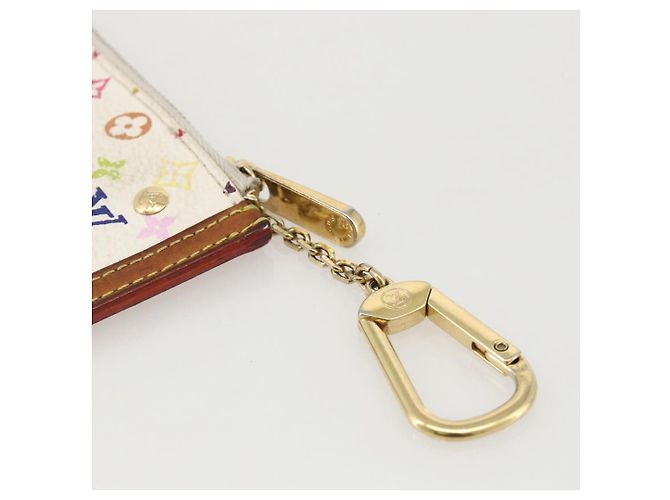 LOUIS VUITTON Monogramm Multicolor Pochette Cles Tasche Weiß M92655 Auth 175987 - Ansicht 6